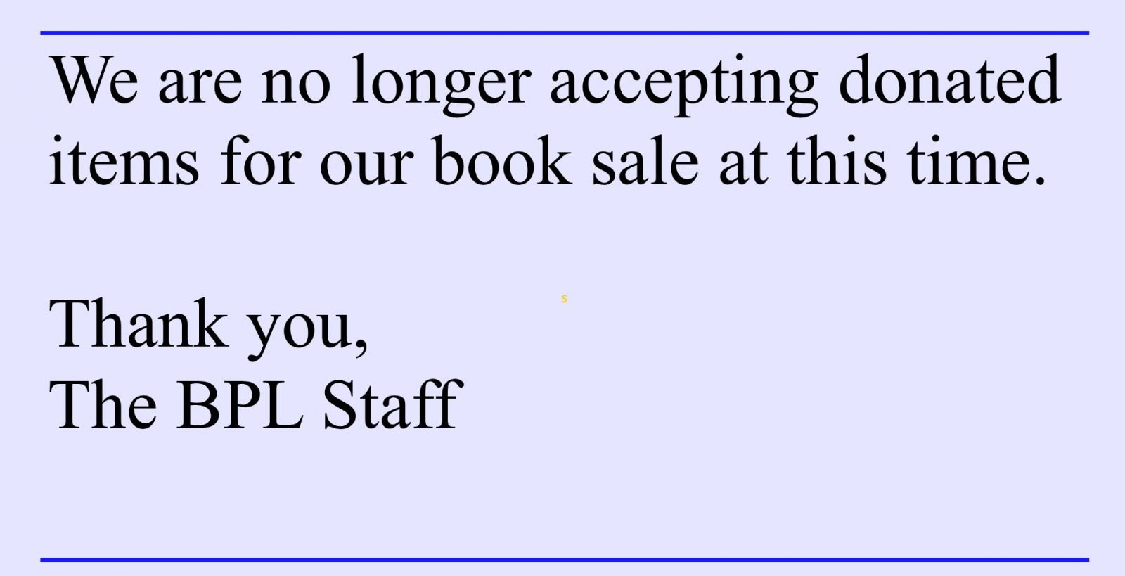 Book Donations Burton Public Library